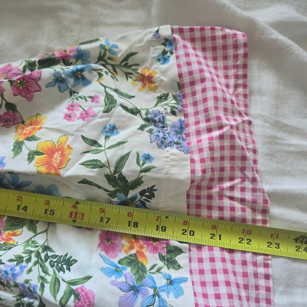 Vintage Rachel's Kids Girls Dress Size 8 Floral Gingham Pink Cottage Romantic - Picture 9 of 9